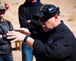 David Brown teaching concealed carry for Triad Defense
